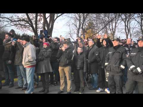 Sprengung der Schweriner Stadionbrücke