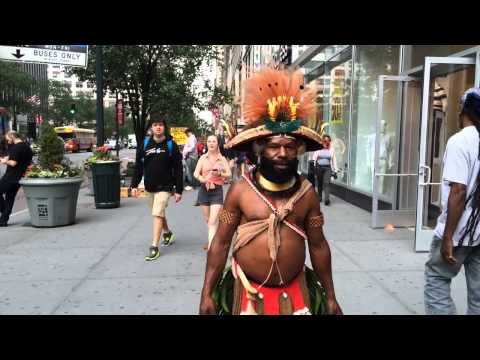 Tribesmen From Papua, New Guinea Visit New York City