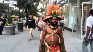 Tribesmen From Papua, New Guinea Visit New York City
