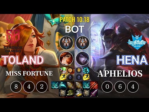 SB TolanD Miss Fortune vs hyF Hena Aphelios Bot - KR Patch 10.18