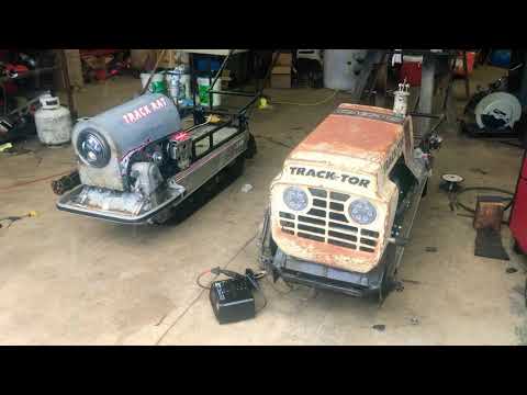 Homemade ice fishing Track Sled. TrackTor and Track Rat