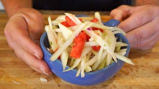 Green Papaya Salad - papaya chow - healthy recipe channel