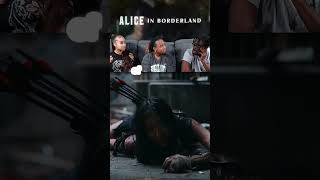 Plot armor in Alice in Borderland goes crazy  😂 #aliceinborderland #reaction #anime #shorts