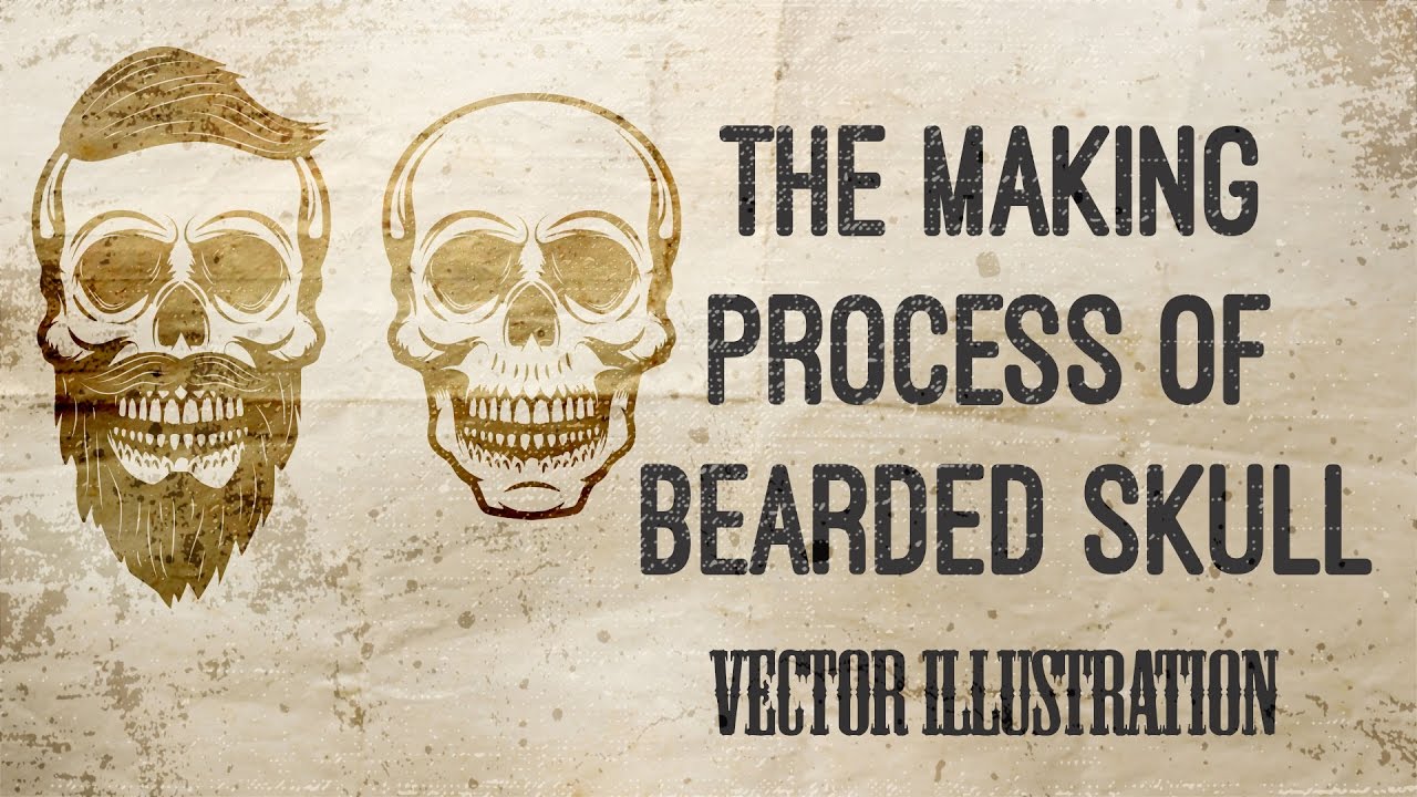 Speed art skull drawing vector skull