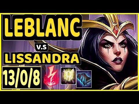 T1 FAKER (LEBLANC) vs LISSANDRA - 13/0/8 KDA MID CHALLENGER GAMEPLAY - KR