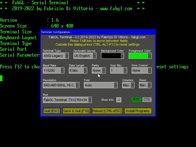 Vídeo relacionado con Qarmijaer FabGL VGA32 VGA ESP32 PSRAM Módulo V1.4 Controlador PS/2 Ratón Teclado Biblioteca Gráfica Juego ANSI/Circuitos Terminales