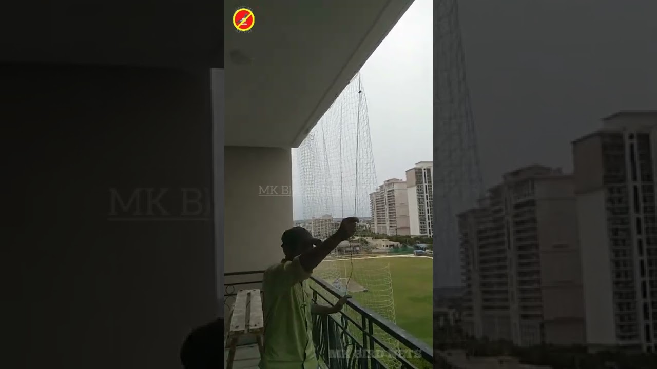 Watch video Sliding Bird Net for Balcony |pigeon net in Gurgaon | Invisible grill Installation in Gurgaon Now Sliding Bird Net for Balcony |pigeon net in Gurgaon | Invisible grill Installation in Gurgaon