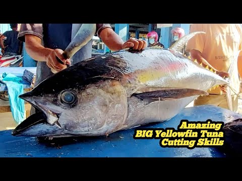 Wow Giant Fish Cutting ‼️ The Big Yellowfin Tuna Cut for Catering Business