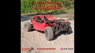3D Printed RC Car 2wd buggy E-Basher by [AN3DRC], Link to STL in the description