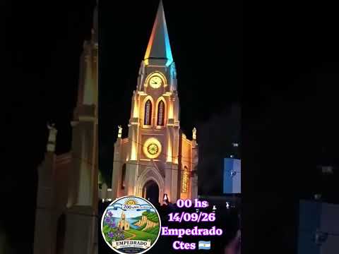 Empedrado Ctes 🇦🇷  2da parte de la  lumínica sobre nuestra iglesia del Sr Hallado hermosa postal 🙏🙏