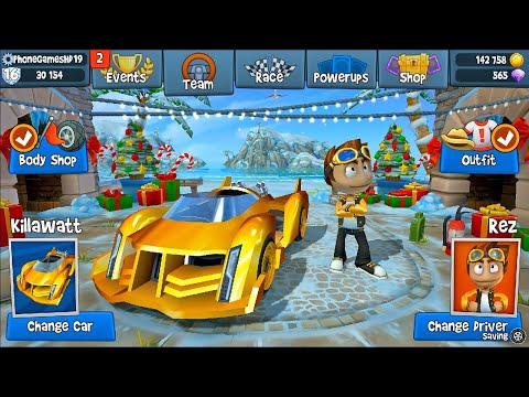 Gold Paint killawatt at winter | Beach Buggy racing 2