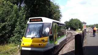 preview picture of video 'Class 139 no. 139002 arriving at Stourbridge Junction on 7/8/13'