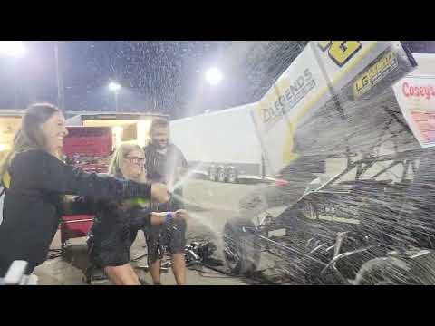 Kade Higday's team celebrates his first Knoxville track championship