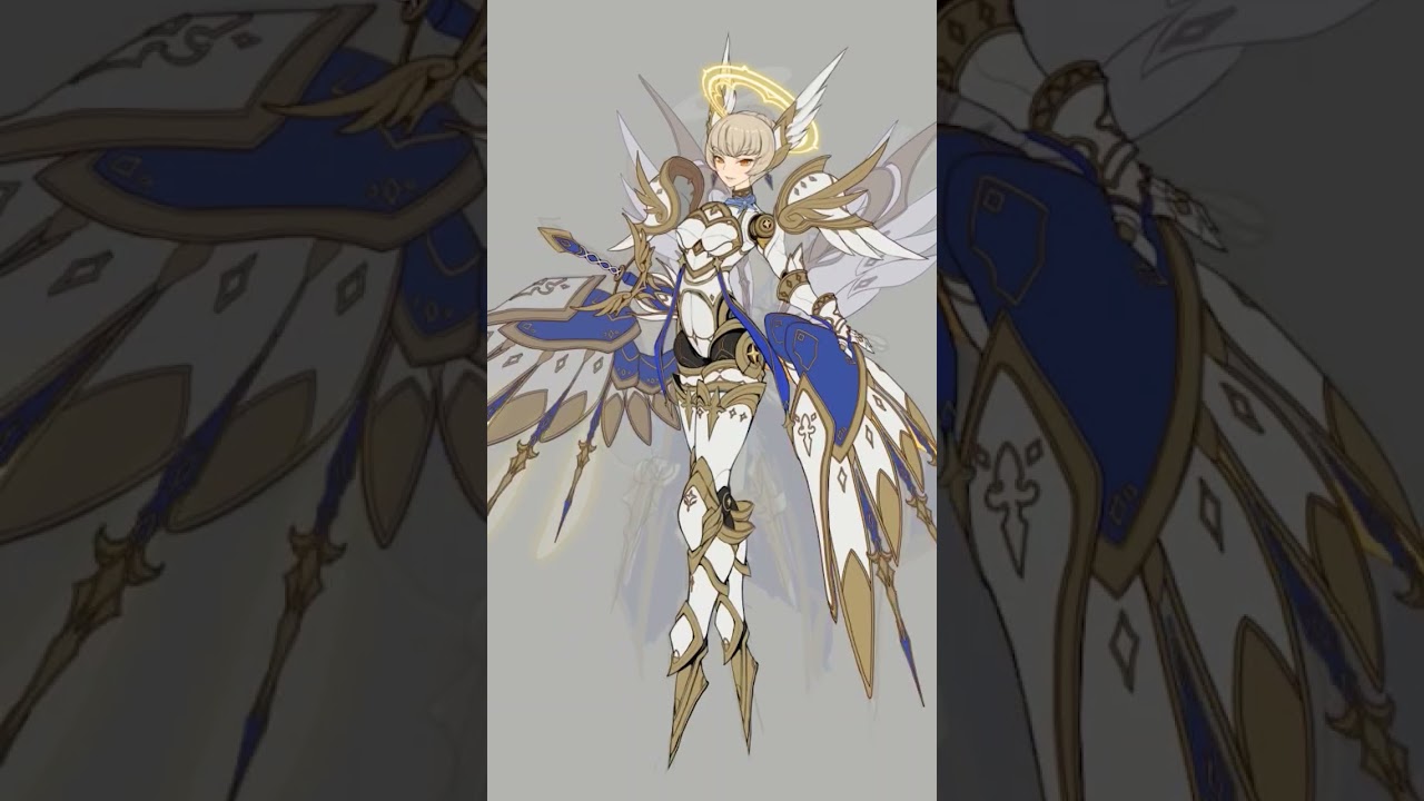 How I make my Angel Knight! - Adopt available! #shorts #arttimelapse