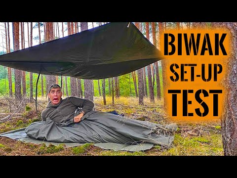 Survival Mattin testet BIWAK Sack | Ausrüstung für Durchschlageübung | Poncho als Tarp