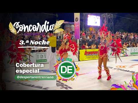 3ª Noche | Carnaval de Concordia 2026 En Vivo | Cobertura Especial DE