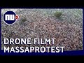 Drone filmt massaal protest tegen Indiase landbouwhervormingen | NU.nl
