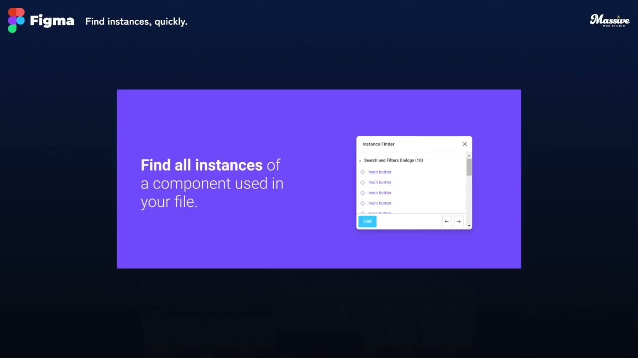 Figma Tutorial｜Find instance quickly｜How to use  