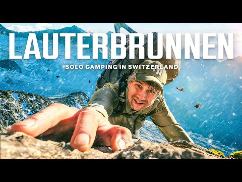 Winter Wilderness Solo | Snowshoeing Above Lauterbrunnen to Mountain Summit
