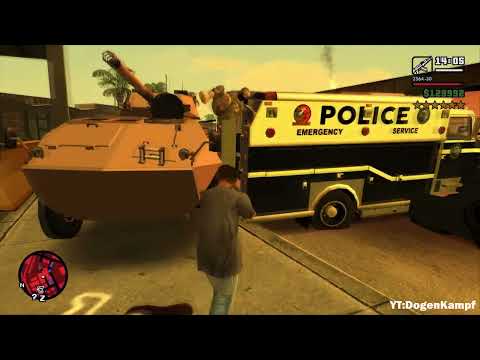 GTA San Andreas - El Corona Gang Shootout + Six Wanted Level Escape