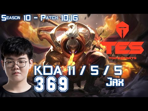 TES 369 JAX vs CAMILLE Top - Patch 10.16 KR Ranked
