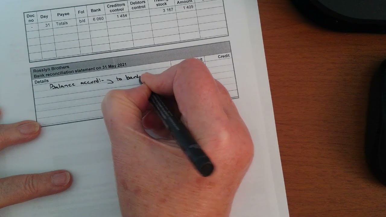 13. Comparison between the cash journals and  the bank statement
