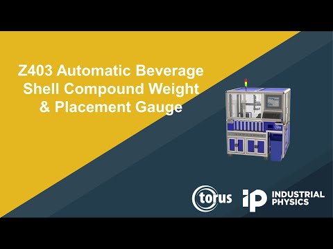 Video do Medidor Automático de Peso e Posicionamento de Composto em Shells de Bebidas Z403