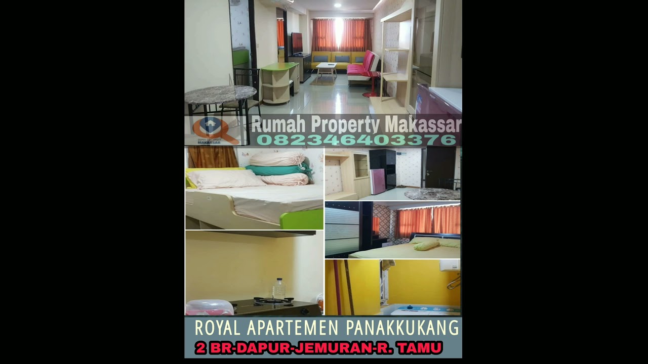 Royal Apartemen Panakkukang Makassar 2Br, Lantai 10 Hadap Kolam Renang T45+Perabot Lengkap Rp. 750 Jt