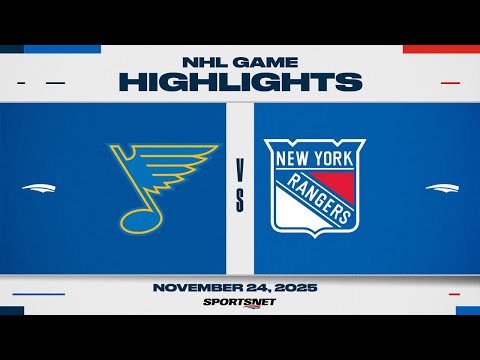 NHL Highlights | Blues vs. Rangers - November 24, 2025