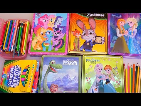Speed Coloring Zootopia, Frozen, MLP ! Toys and Dolls Fun Activities for Children | Sniffycat Video