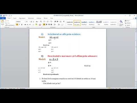 Aflarea termenului necunoscut- model de rezolvare