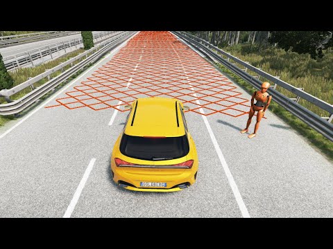 Cars vs 100 Spike Strips – BeamNG.Drive