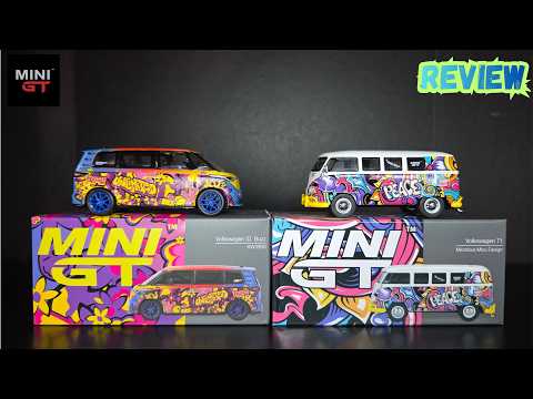 Feature Image thumbnail for the video blog Mini GT - Volkswagen T1 Microbus Mizu Diecast & VW ID Buzz KW/BBS - REVIEW by  booster_diecast