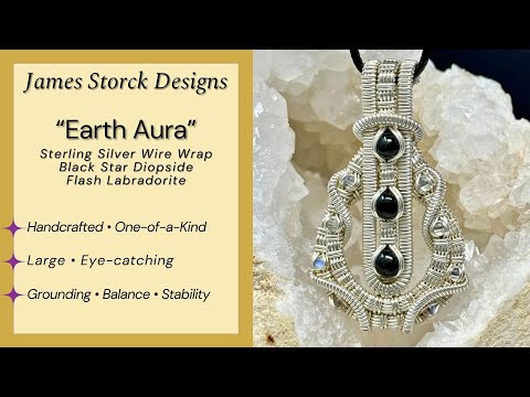 "Earth Aura " Wire Wrap Pendant