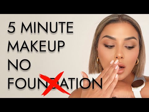 NO FOUNDATION MAKEUP LOOK IN 5 MINUTES | NINA UBHI