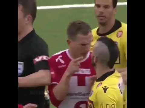 Ali suspended over middle finger