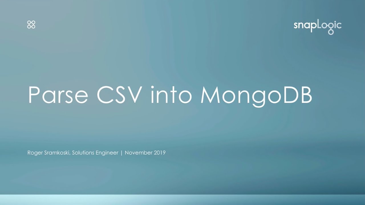 Parse a CSV file into MongoDB