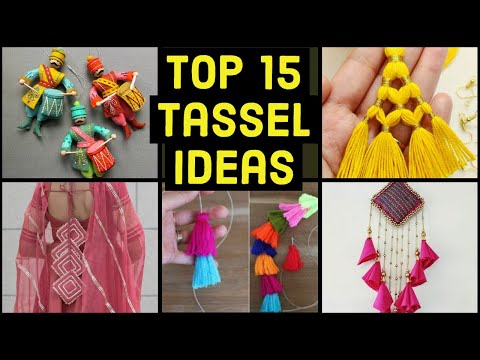 20 tassel ideas | Tassel Craft Ideas | Tassel on kurti | Tassel on blouse neck | Tassel Earrings