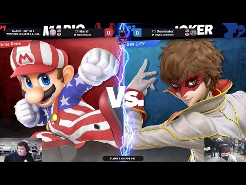 Flynn's Arcade 042 Winners Quarters - Marsh (Joker) Vs. Dominator (Mario) SSBU ULTIMATE