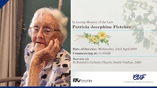 Memorial service for Patricia Josephine Fletcher
