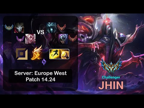 Jhin ADC + Rakan vs Karthus + Jax - EUW Challenger - Patch 14.24