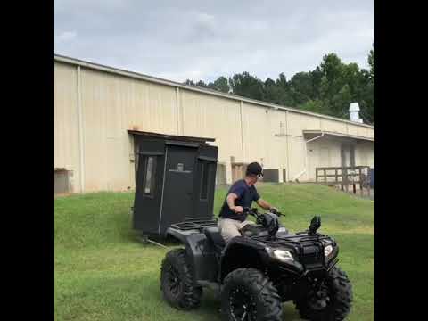 Extreme product testing on Raptor Hunting Blind skid system