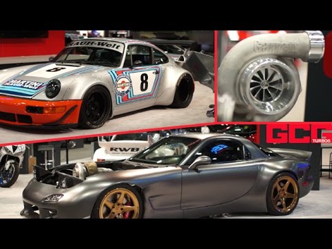 GTX Gen II Turbo Release and Cars on Garrett stand at SEMA - 4WD RX-7, Porsche, Hoonicorn and more