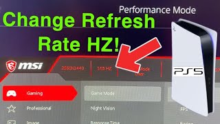 PS5 How to CHANGE Refresh Rate HZ!