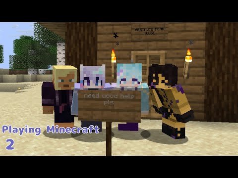 We finally built houses! || Playing Minecraft