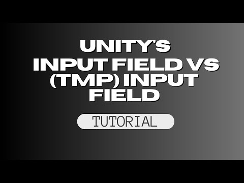 UNITY'S INPUT FIELD VS (TMP) TEXT MESH PRO INPUT FIELD