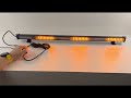 LED svetelná alej 12V / 24V - oranžová 54x1W LED vodeodolná IP67 / ECE R10, R65 (916mm) - Video Youtube