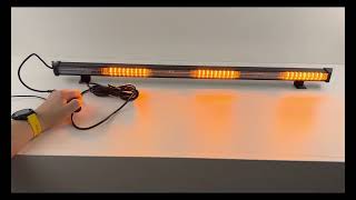 LED alej voděodolná (IP67) 12-24V, 54x LED 1W, oranžová 916mm, ECE R65