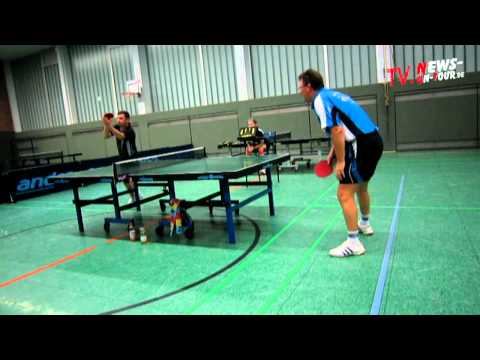 Spitzen-Tischtennis! Angriff/Abwehr Duell. Medik Kuschov (2. Liga) - A.Grothe (TT-Oberliga) 7.1.2011
