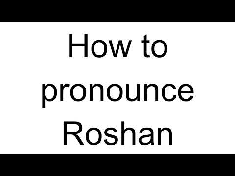 How to Pronounce Roshan (Hindi)